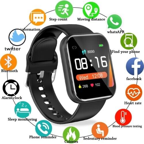 LIGE Fashion Smart Watch Men Full Touch Heart Rate Blood Pressure Monitor For Android IOS Fitness Tracker Smartwatch Men Women