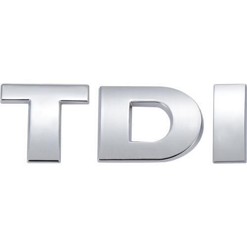 Car styling TDI Badge Emblem Decal car Sticker 3D Alphabet Emblem Sticker Car Trunk Decoration Accessories
