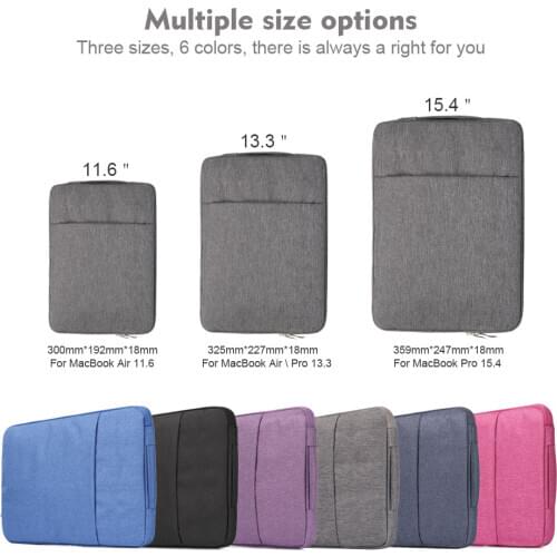 Laptop Bag 11 16 13 15 15.6 inch Case For MacBook Air Pro 2020 2019 Mac Book Computer Fabric Sleeve Cover Accessories Waterproof