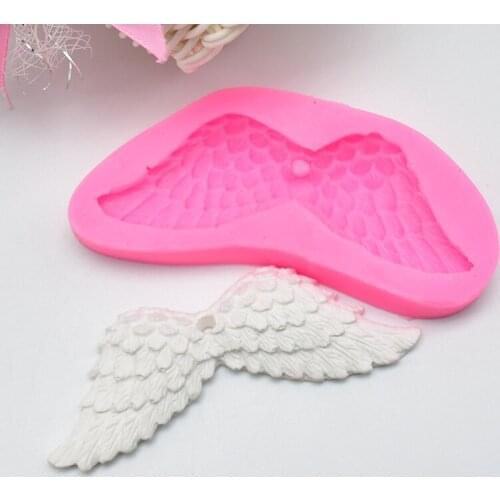Angel Wing Fondant Mold Cakes Angel Baby WINGS Cherub Silicone Mould Candy Mold For Sugar Craft Molds CupCake Topper Decoration