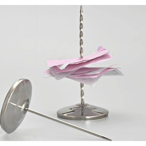 Stainless Steel Menu Summons Fork Needle Folder Invoice Document Notes Housed Storage Products For Office Home kitchen Accessory