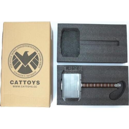 WZP PONG Cattoys Arms Mjolnir 1/1 Metal Hammer Cosplay for Super hero Action Figure Collectible Model Toy Kids Gift