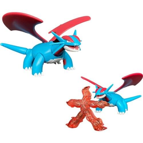 Japan Genuine Pokemon Fire Blast Special Effects Salamence Anime Action Figure Colletion Model Toys Gifts For Children