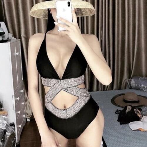 Womens Swimwear 2021 Japanese And Korean Ins Style Sexy Backless One-Piece Swimsuit Women