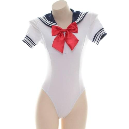 Women Japan Anime Sexy Cosplay Lingerie Student Sailor Uniform School girl Ladies Erotic Costume One-piece Swimsuit Roleplay