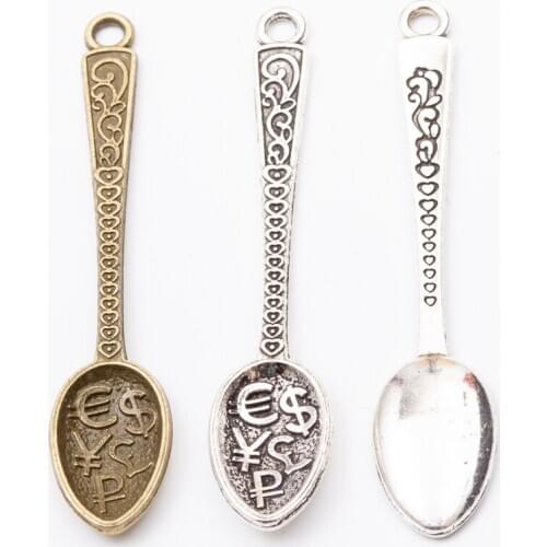 16pcs Spoon Vintage zinc alloy metal pendant charms for diy jewelry making 5592