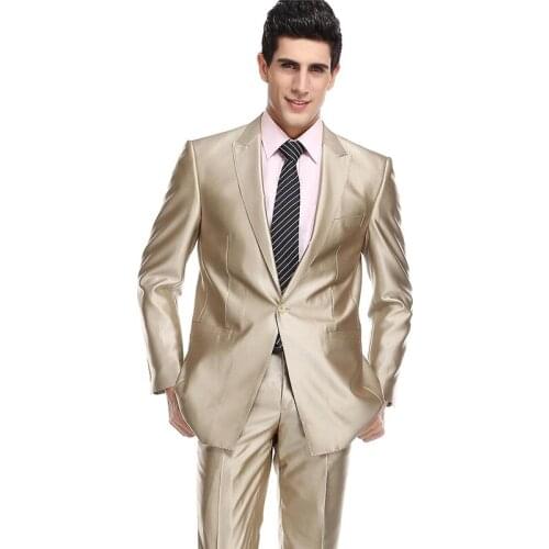 2021 Tuxedos One Button Notched Lapel Groom Wear Party Prom Slim Fit Mens Wedding Men Blazer Suit Terno Masculino (Jacket+Pants)