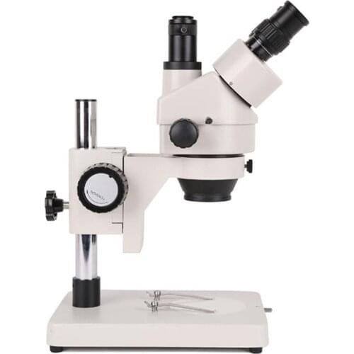 3.5X - 90X Zoom Simul Focal Industrial Trinocular Stereo Microscope
