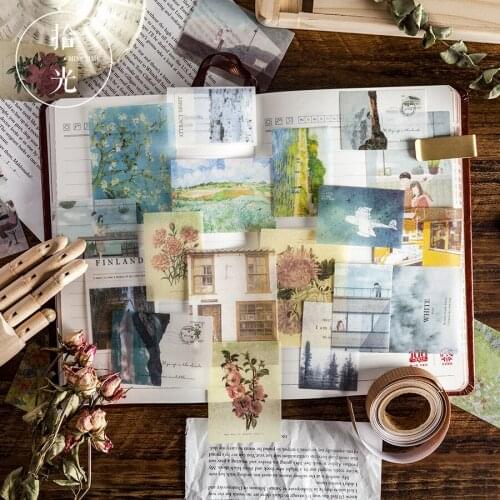 40pcs/1pack Kawaii Stationery Stickers Starry sky ins wind Diary Decorative Mobile Stickers Scrapbooking DIY Craft Stickers