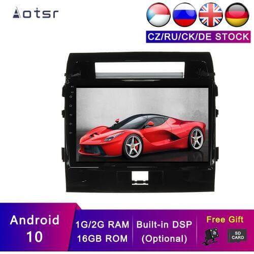 AOTSR Android 10 Car GPS For Toyota Land Cruiser 200 2008-2015 Car Navigation Multimedia Player Auto Tracker Stereo Head Unit