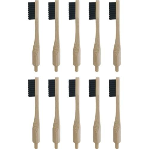 Multiple Combination Oral Bamboo Toothbrush with 4 Plug-in Replacement Brush Heads Soft Bristles Head Tooth Oral Cleaning Care