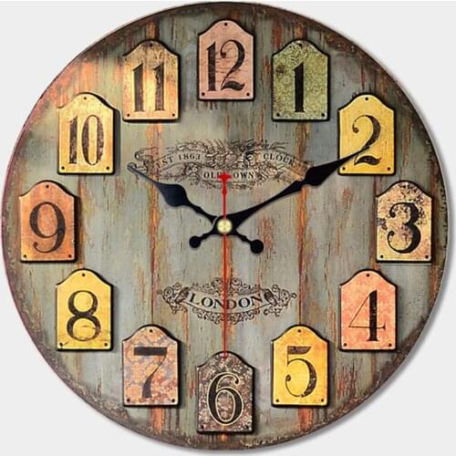 Arabic Numerals Silent Meeting Room Wall Decor Clock,Large Old London Wall Clock,office Clock Home Decoration Watch Wall