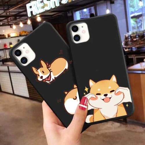 Cartoon Super Cute Corgi Phone Cases For iphone 11Pro 12pro MAX XR XS Max X 7 8 6s plus 12mini Soft TPU Back Cover Fashion Dog