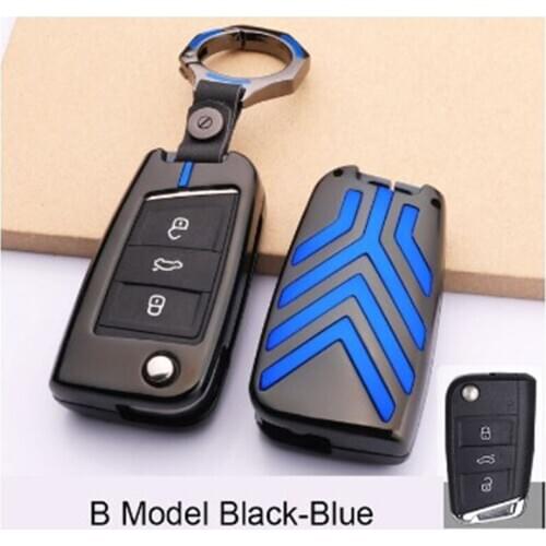 Zinc Alloy Car Key Case Key Cover For Volkswagen Golf 7 MK7 Tiguan Touran 2017 For Skoda Octavia A7 RS For Seat Leon Ibiza