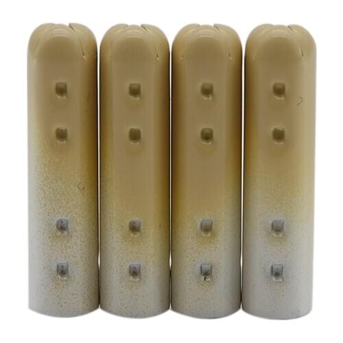 Coolstring New Arrivals 4*22mm Dongxiao Type Khaki-Milk White Lacet Ends 100 pcs/lot For Selling Press Installation Metal Tips