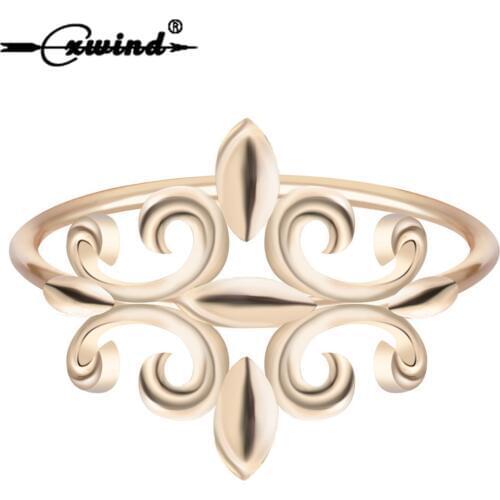 Cxwind Fleur de lys Rings Charm Flower Ring Midi Finger Cross Rings for Women Statement Gift Jewelry Wholesale