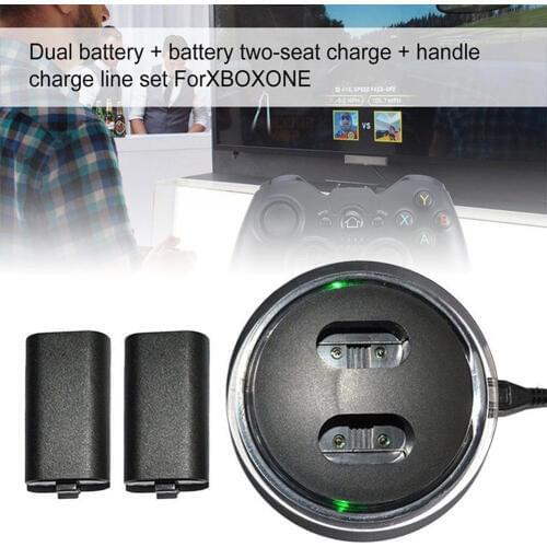 Dual Charging Dock Station Controller Rechargeable Battery for Xbox One Handle NK-Shopping