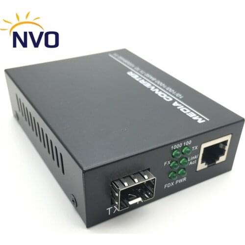 Gigabit Media Converter SFP BIDI Transceiver Module,10/100/1000Mbps Fast Ethernet RJ45 to Fiber Optic Switch Mode 1.25G LC SFP