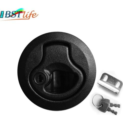 IBST LIFE Black Locking lift handle Deck Hatch Flush pull Latch with key can locking marine hardware yacht parts accessories