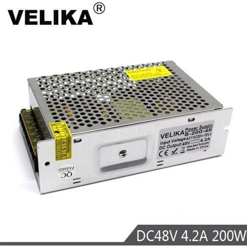 200W 48V 4.2A adjustable 110V 220V Input Single Output Switching power supply for LED Strip light VHF Ham Radio Stepper Motor
