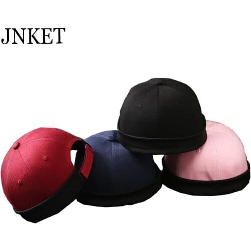 JNKET Casual Skullcap Men Women Hip Hop Hat Sailor Cap Cotton Beanies Hat Brimless Hat Retro Bonnet Pumpkin Hat Adjustable Hat