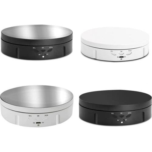 HOT SALES!!! Motorized Turntable Round Shape Adjustable Speed ABS Mute Rotating Showcase for Jewelry