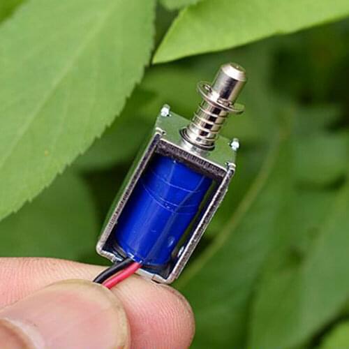 DC 6V-12V Micro Electromagnet Magnet 5mm Suction Spring Push Pull Type Rod Solenoid Magnets