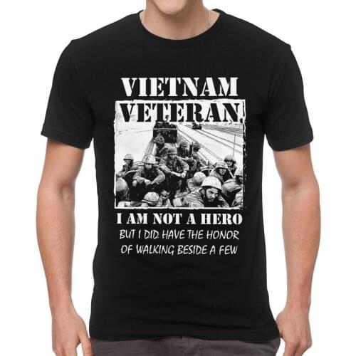 Vietnam Veteran War T-shirt Men Harajuku T Shirt Short Sleeve Cotton US soldier Tshirt Urban Tees Tops