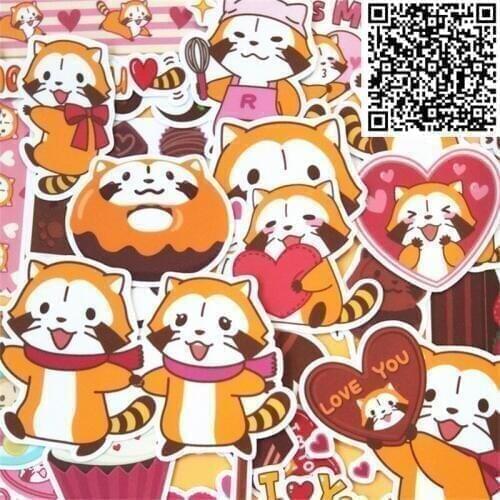 35 Pcs Cartoon civet cat Stickers Small Size Cartoon Scrapbooking Decorative Korean Style Sticker For Laptop Children