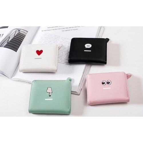 2019 new Korean super thin and simple student cute wallet mini purse for women short