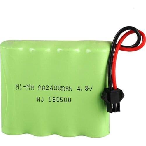 MasterFire 4.8V AA 2400mAh Rechargeable Ni-Mh Battery RC Toys Cars Tanks Robots Boats Guns NiMh Batteries Cell Pack with plug