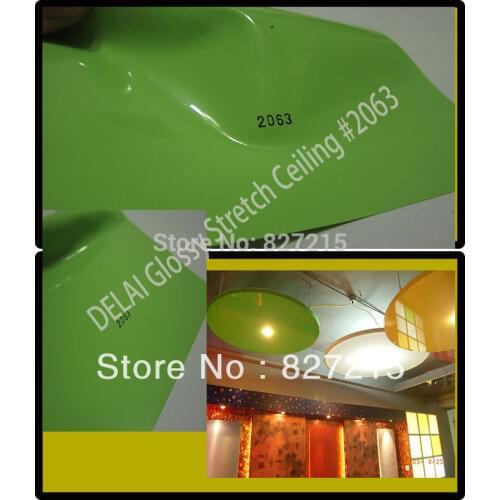 1.5-5 meters width # 2063 Tea Green Glossy Surface Ceiling Film PVC Stretch Ceiling Films ---Small order