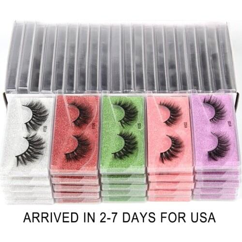 SHIDISHANGPIN Fluffy Mink Eyelashes False 1000/500/100PCS Wholesale Items Lashes Bulk Soft Fake Eye lashes Package Natural