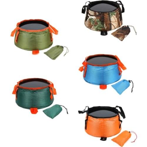 Outdoor Folding Water Basin Hiking Portable Collapsible Bucket Water Container