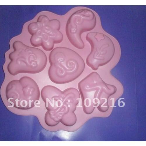 Green Good Quality 100% Food Grade Silicone Cake Mold/Muffin Cupcake Pan Singular Flower Cake Mold