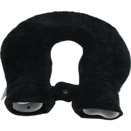 1.4L Travel Home Winter U Shaped Neck Hot Water Bottle Heated Bag Cover Set Black Blue