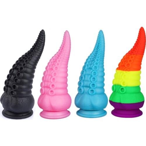 2021 Anal Dildos Liquid Silicone Octopus Anal Dildo For Women Men Huge Butt Plug Soft Anal Sex Toys Sex Shop