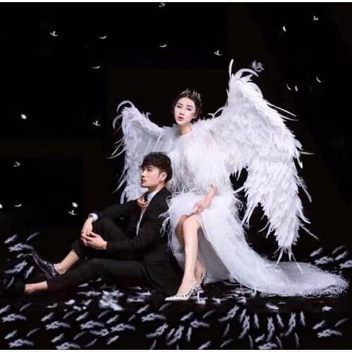 2021 Super Large Size Victoria Natural Feather Wings Wedding Photograph Cosplay Costumes Performance Cosplay Props Vicotria Show