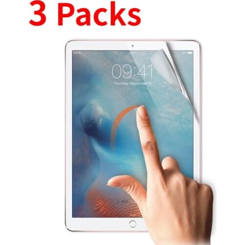 3Packs Clear Tablet Screen Protectors Soft Film For iPad 10.2 9.7 10. 5 10.9 11 Air 4 3 2 Mini 5 4 3 2 For ipad 2017 2018 2020