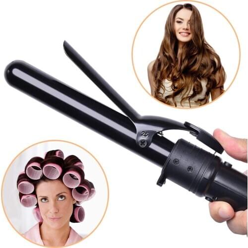 Curling Iron Wand Set 3 in 1Ceramic Curling Wand Set LED Temperature Adjustable with 3 Interchangeable Hair Wand Ceramic Barrels