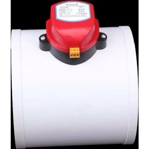 6 inch plastic air damper valve HVAC electric air duct motorized damper for ventilation pipe valve 160mm 220V 24V 12V