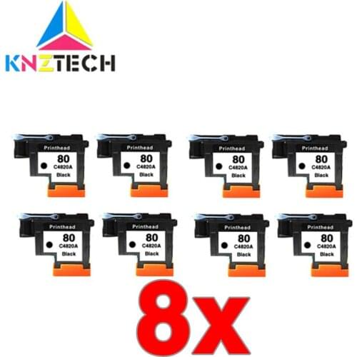 8PCS wholesale replace compatible for hp 80 compatible for hp80 black printhead Designjet 1000 1050c 1055cm printer