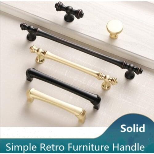 96 128 192mm American Retro ORB Black Kitchen Cabinet Wardrobe Door Handle Stain Brass Drawer Shoe Cabinet Cupboard Knob Handle