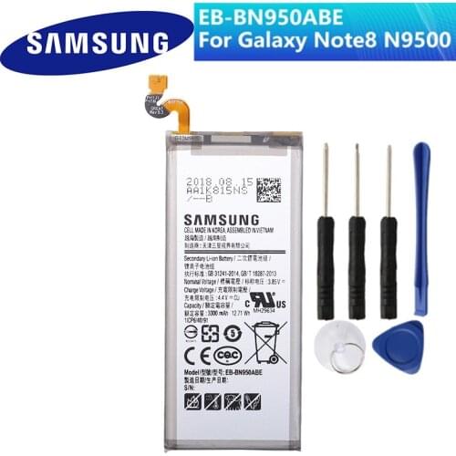 Original Samsung Replacement Battery EB-BN950ABE For Samsung GALAXY Note 8 N950 N950F N950U N950N 3300mAh Phone Batterie + Tools
