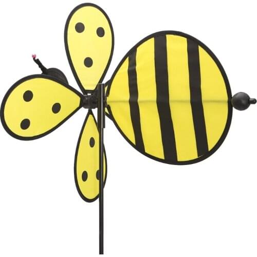 77HD Large Bee Windmill Whirligig Wind Spinner Home Yard Garden Decor Kids Child Toy