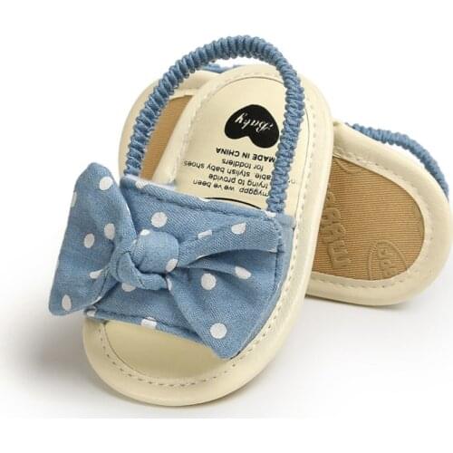Newborn Baby Girls Shoes Bow Breathable Anti-Slip Summer Shoes Sandals Toddler Soft Soled First Walkers Shoe