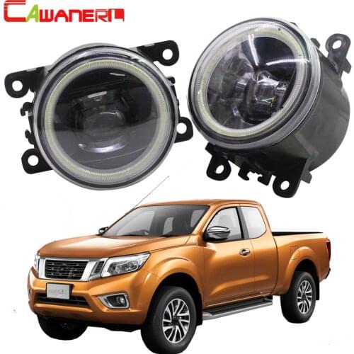 Cawanerl Car LED Fog Light Angel Eye Daytime Running Light For Nissan Navara D40 Pickup 2005 2006 2007 2008 2009 2010 2011 2012