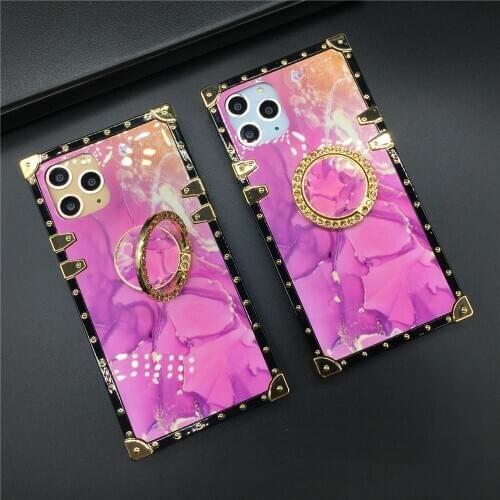 Fashion Pink Marble Square Phone Case for for Samsung A50 A70 A51 A71 A81 A91 A10S A20S A31 A10E A40S M10 M20 M30S Phone Cover