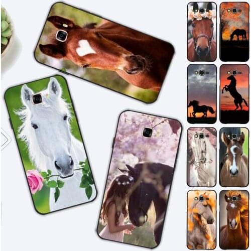 Horse Animal Printed Phone Case for Samsung J 2 3 4 5 6 7 8 prime plus 2018 2017 2016 core