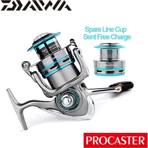 DAIWA PROCASTER Spinning Fishing Reel 2000A 2500A 3000A 4000A 7BB Double Metal Spool Tackle